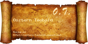 Osztern Teobald névjegykártya